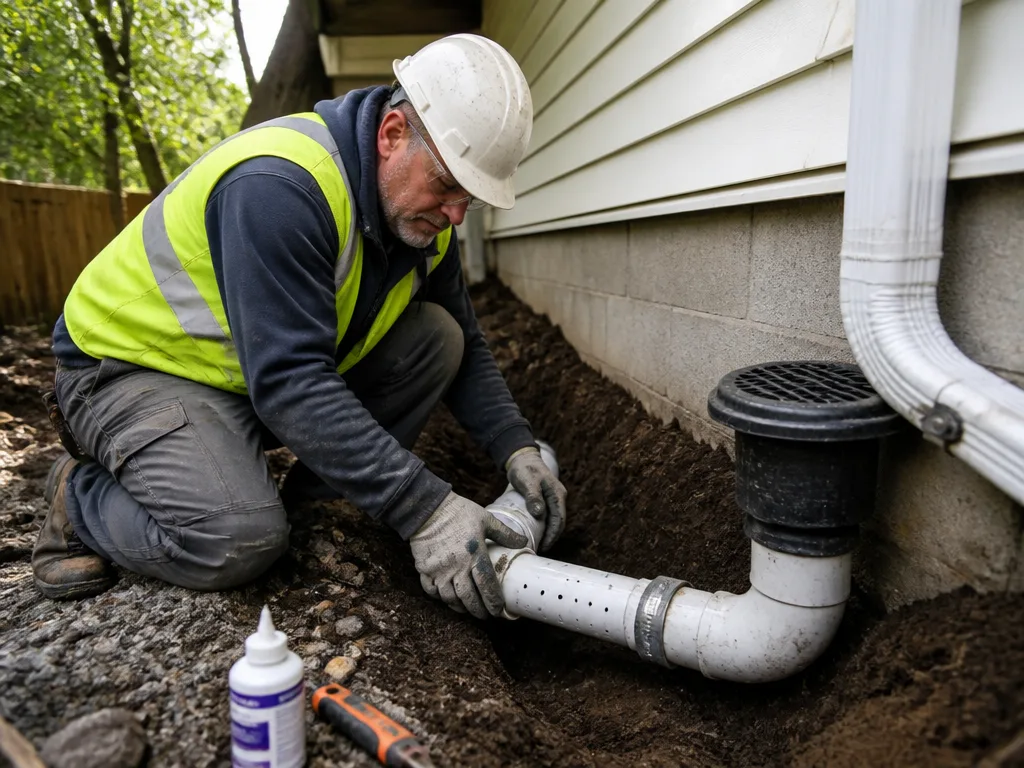French Drain Tie-In