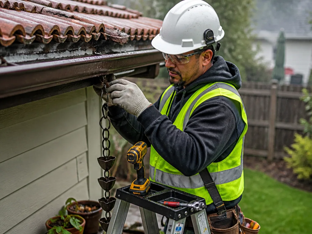 Rain Chain Installation