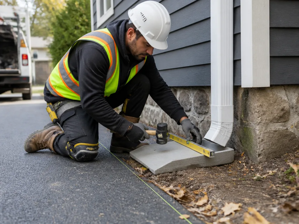 Splash Block Installation
